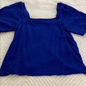 Bright blue short sleeve tunic